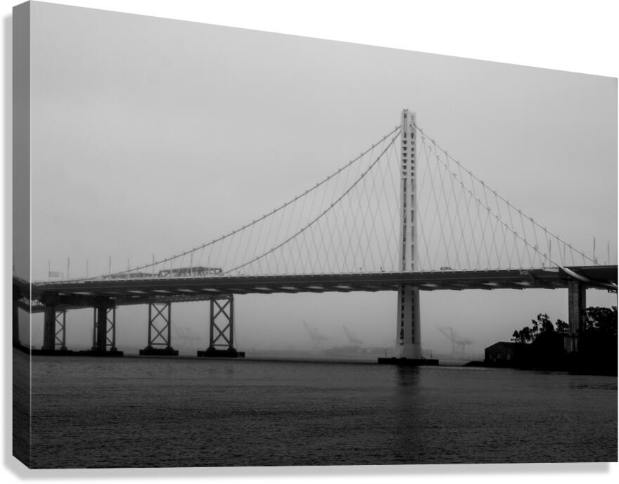 oakland bay bridge fog  horizontal 2826 Gantry 13 Canvas Print