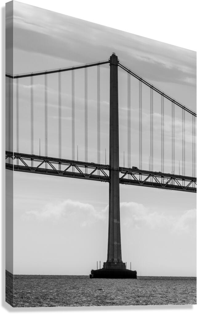 isolated tower bay bridge  vertical 3022 Westboun Canvas Print