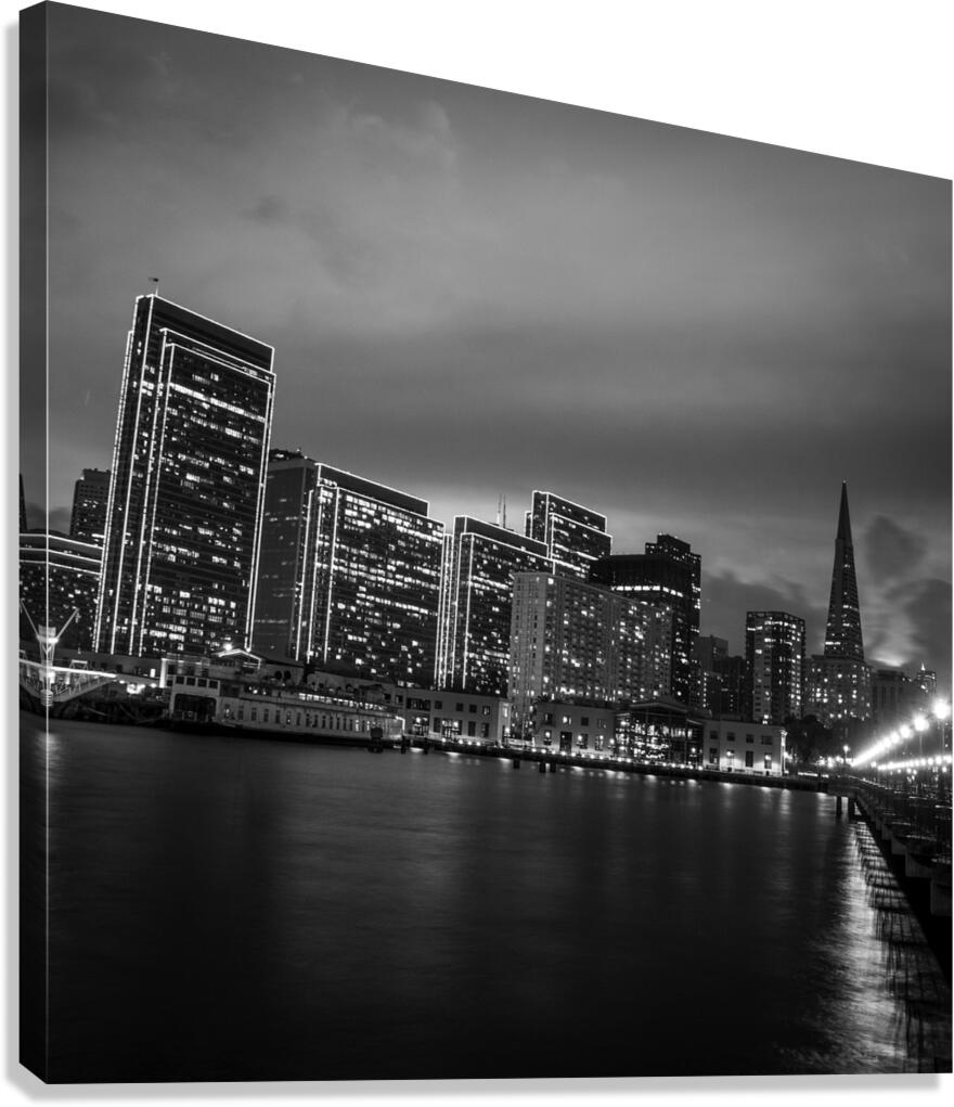 san francisco skyline embarcadero  square 3335 Em Canvas Print