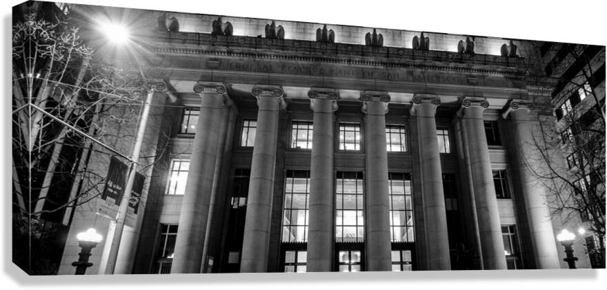 san francisco federal reserve building night  pan Canvas Print