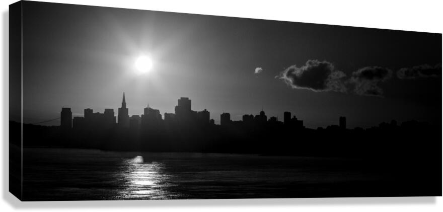 sunrise above san francisco skyline  panoramic 50 Canvas Print