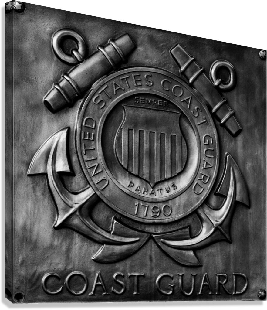 us coast guard bronze plaque  square 3325 CoastGu Canvas Print