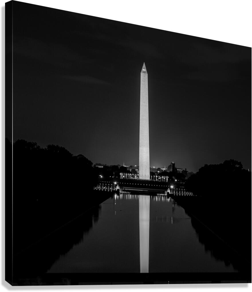 washington monument at night from lincoln memoria 1708465742.7968 Canvas Print