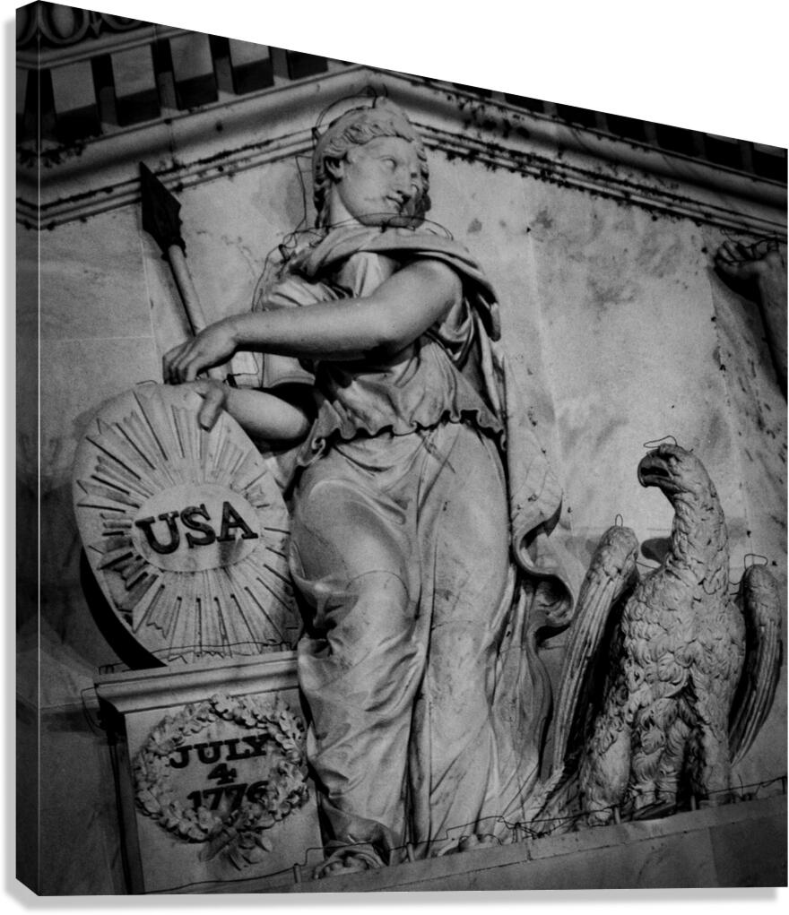usa july 4 1776 us capitol building  square 3495 Canvas Print