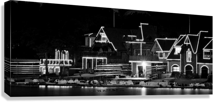 boathouse row at night  panoramic 998 Row 13k Canvas Print