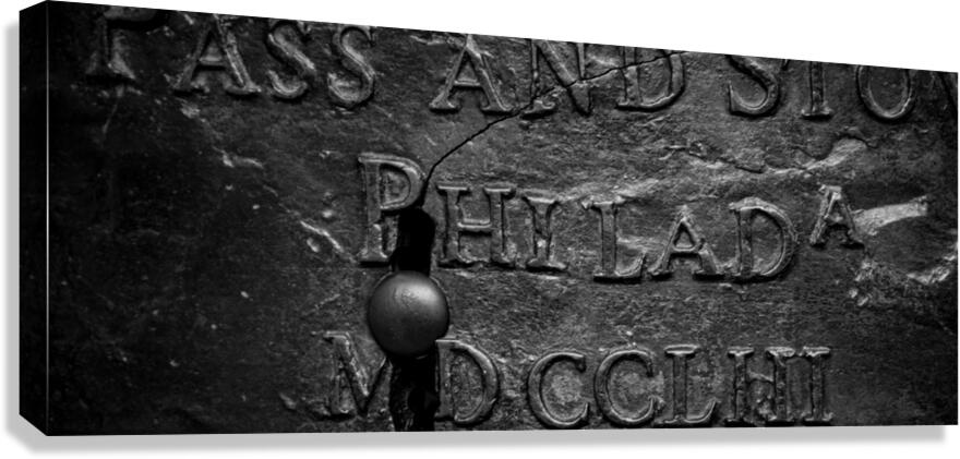 detail shot of liberty bell  panoramic 2959 Phila Canvas Print