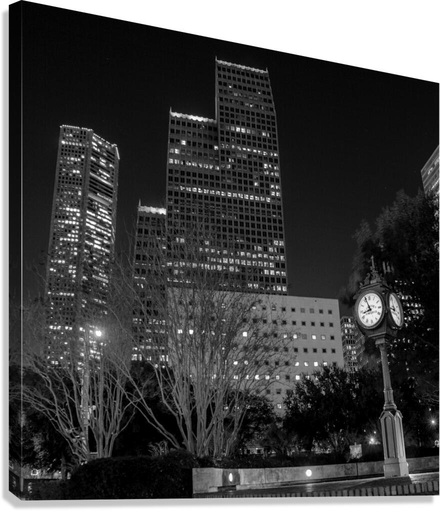 downtown houston sweeney clock  square 3281 Sween Canvas Print