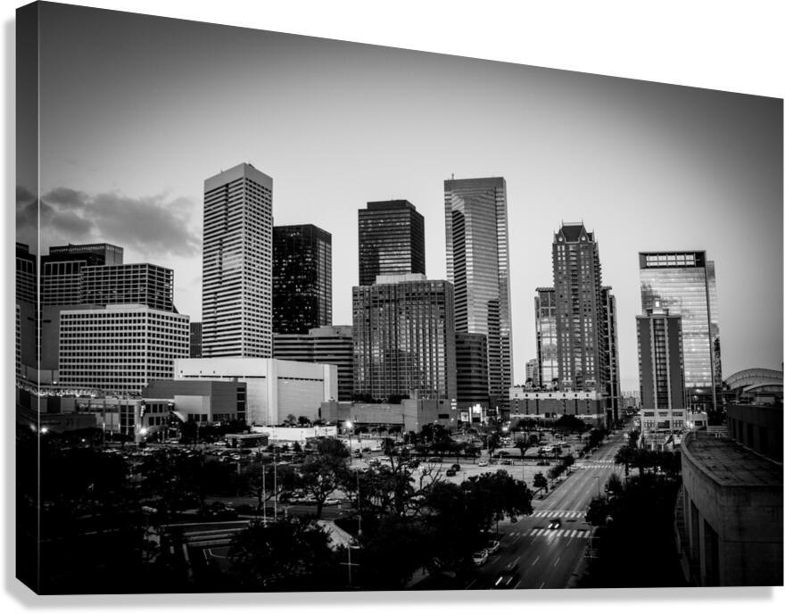 houston texas skyline  horizontal 3277 Leeland 13 Canvas Print