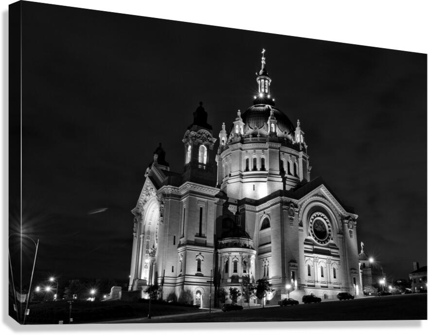 st paul cathedral at night  horizontal 1722 Cathe Canvas Print