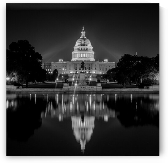 us capitol building at night  square 392 Capitol by Black And White