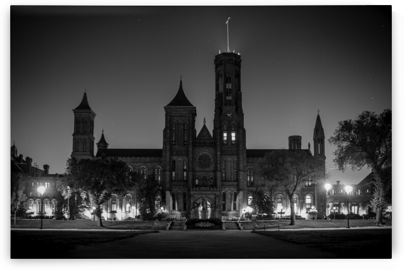 smithsonian castle at night  horizontal 408 Smith by Black And White