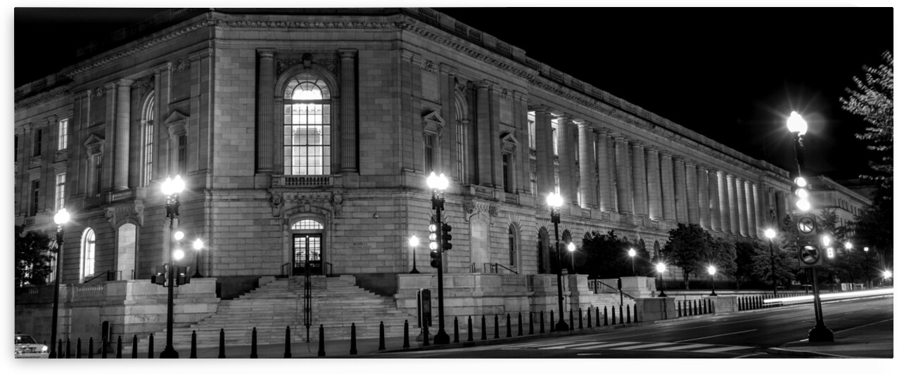 senate russell office building at night  panorami by Black And White