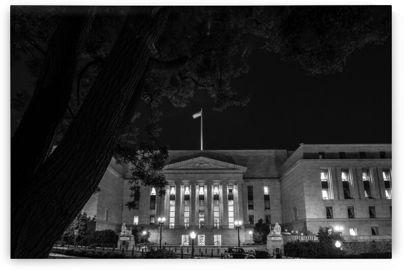 rayburn office building at night  horizontal 2522 by Black And White