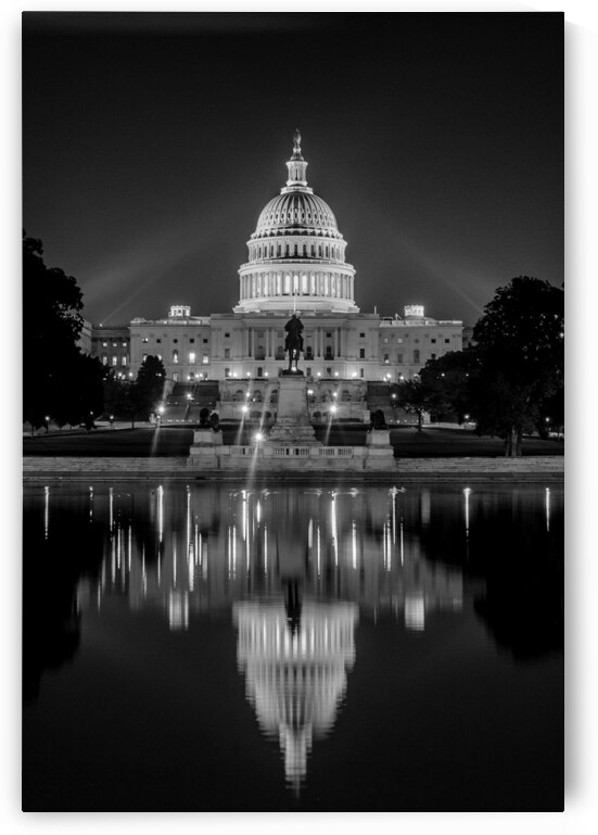 us capitol building at night  vertical 392 Capito by Black And White