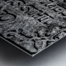 on this site nothing happened  square 4686 Nothin Metal print