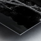 pedestrian bridge over river seine  horizontal 24 Metal print