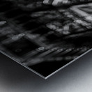 small statue of liberty on river seine  panoramic Metal print