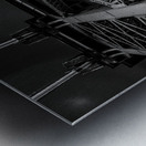 williamsburg bridge structure  square 1427 Delanc Metal print