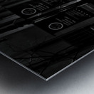 chicago board of trade building at night  panoram Metal print