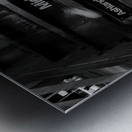 chicago L train steps  vertical 1187 Cermak 13k.j Metal print