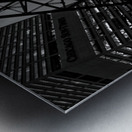 chicago skyline from kinzie street bridge  horizo Metal print