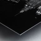 moonrise over downtown chicago at night  vertical Metal print