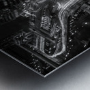 rush hour traffic on wacker drive at night  squar Metal print