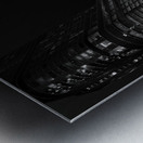 trump tower wrigley building at night  square 121 Metal print