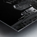 wacker drive chicago riverwalk at night  square 8 Metal print