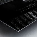 wrigley building and chicago river at night  pano Metal print