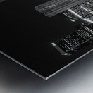 downtown LA city skyline at night  square 2602 On Metal print