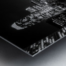 los angeles skyline harbor freeway  square 215 Fr Metal print