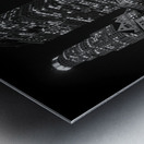 pershing square LA skyline at night  square 2592 Metal print