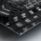 wilshire boulevard and figueroa at night  horizon Metal print