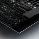 wilshire boulevard and figueroa at night  square Metal print