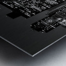 long wharf night from east boston piers  square 3 Metal print