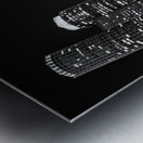 downtown boston skyline at night  square 4501 Hoo Metal print