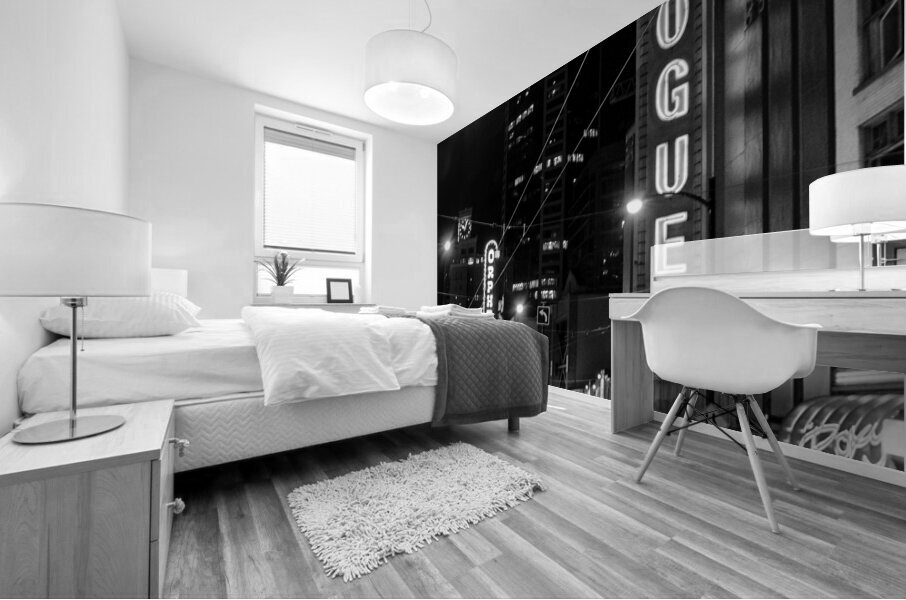 vogue theater at night granville street  vertical Mural print