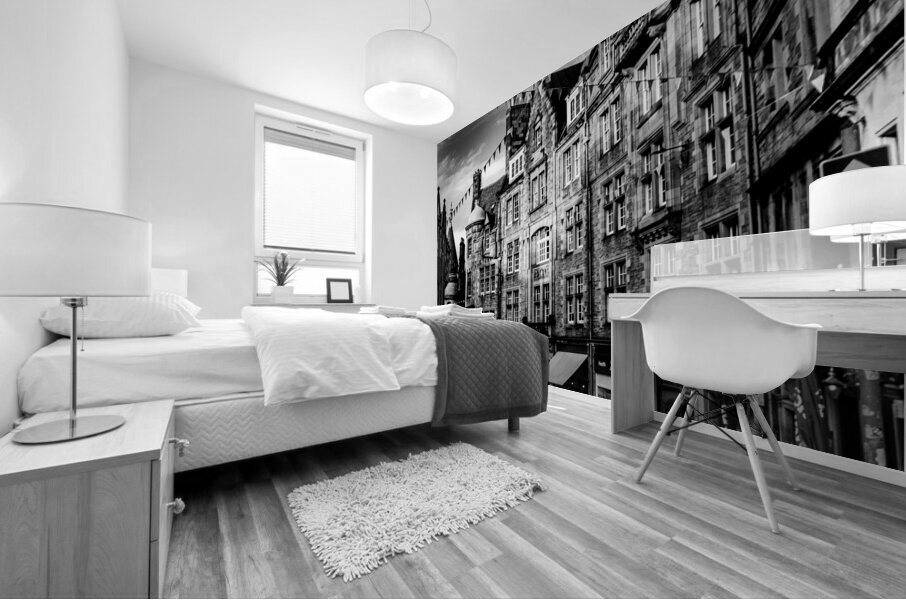 cockburn street old town edinburgh  square 4671 C Mural print