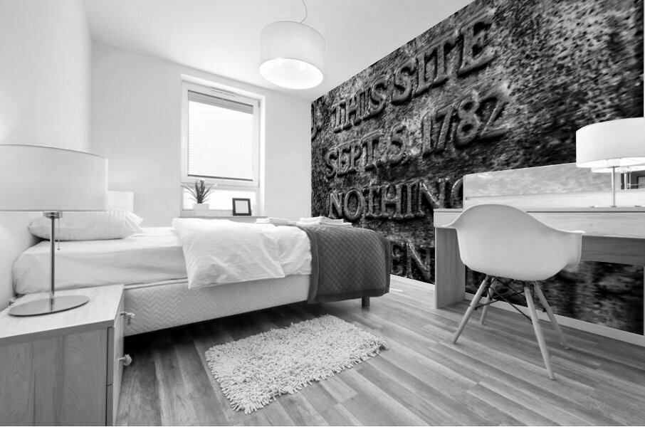 on this site nothing happened  square 4686 Nothin Mural print