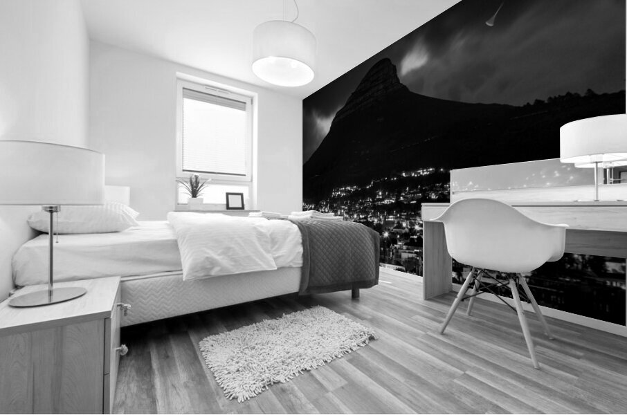 gardens district at lions head at night  panorami Mural print