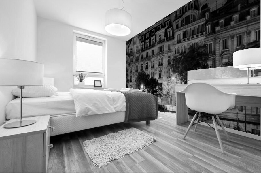 hotel seine at night  vertical 2448 Hotel 13k Mural print