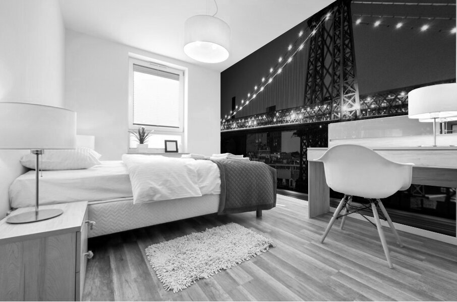 williamsburg bridge at night  horizontal 1524 Wil Mural print