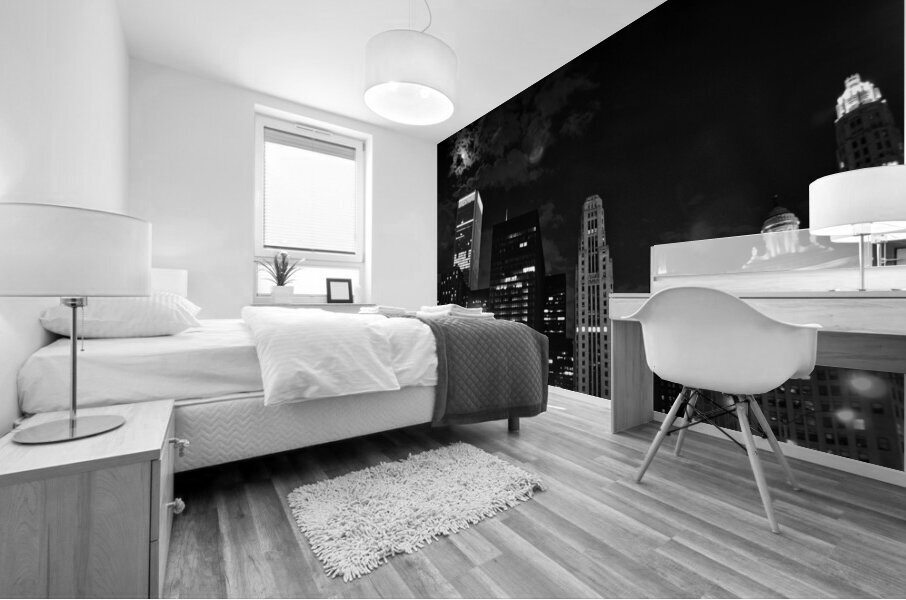 magnificent mile at night  horizontal 73 Michigan Mural print