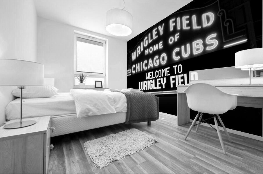 wrigley field home of chicago cubs  square 64 Hom Mural print