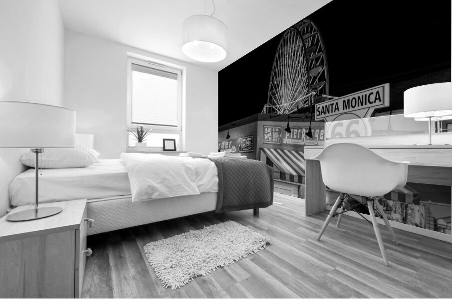 end of route 66 santa monica  horizontal 2198 Tra Mural print