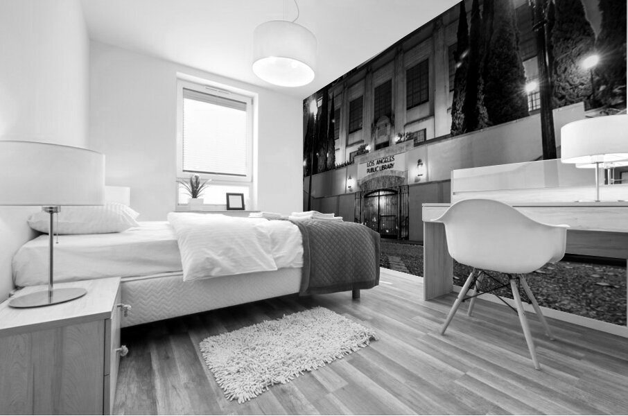 los angeles public library  vertical 2177 Library Mural print