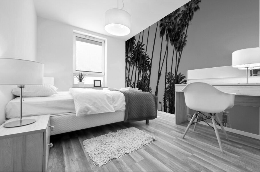 tall palm trees echo park  vertical 2182 Montrose Mural print