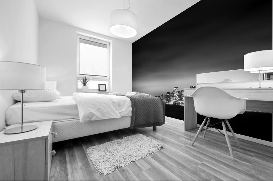 blanket fog above downtown san francisco  vertica Mural print