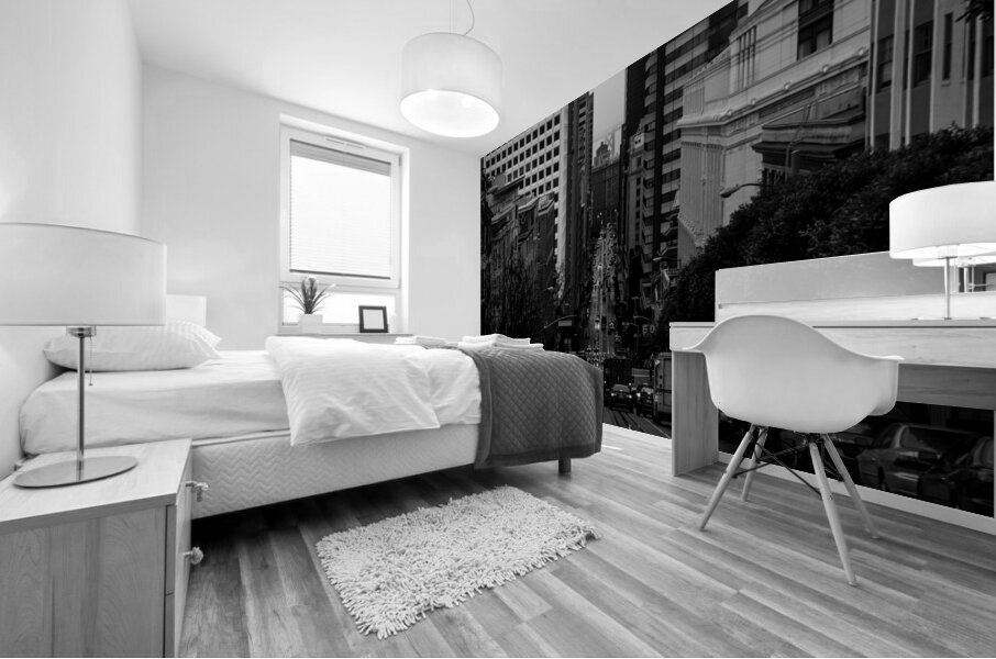 california street downtown san francisco  horizon Mural print